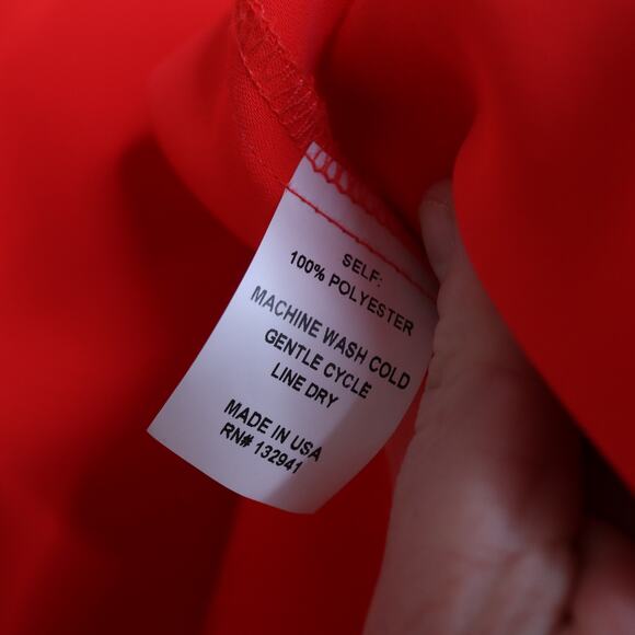 AMANDA UPRICHARD Fabienne Sleeveless Top Pleated Flowy Crimson Red Women's M - Picture 10 of 10